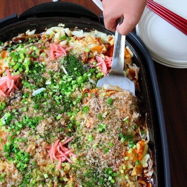 ホットプレートでばーば焼き　夏休みのラストに！