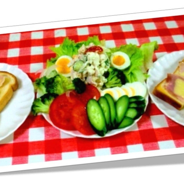 ハム・チーズトースト＆サラダ