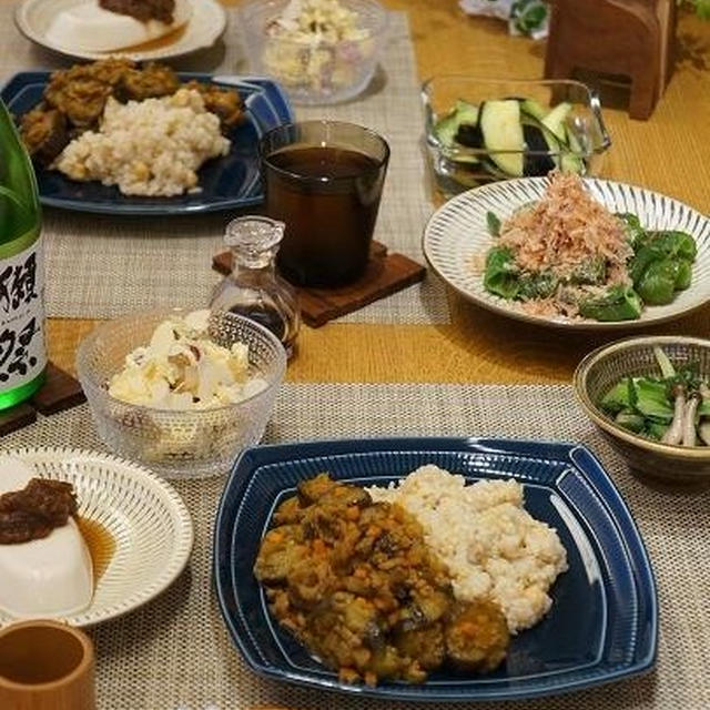 ナスと豚ひき肉のドライカレー