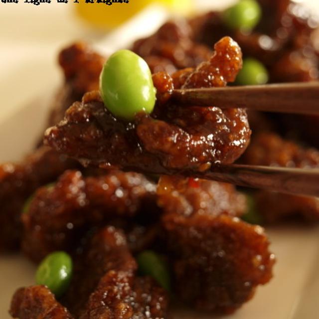 ｢お肉｣黒酢砂肝。･･･味の決め手は？！