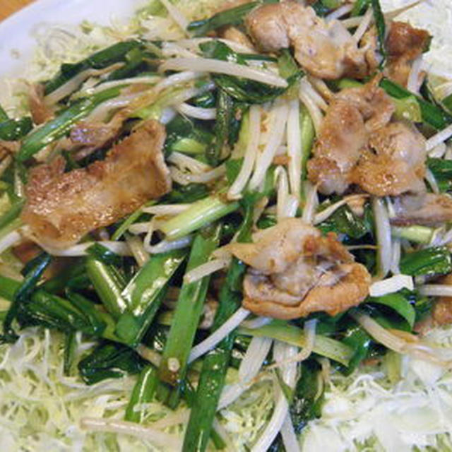 肉ニラもやし炒め