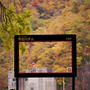 早出川ダムの紅葉と衣岩