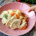 炊飯器で食卓海外旅行☆鶏むね肉と大根のトマトガーリック風カオマンガイ