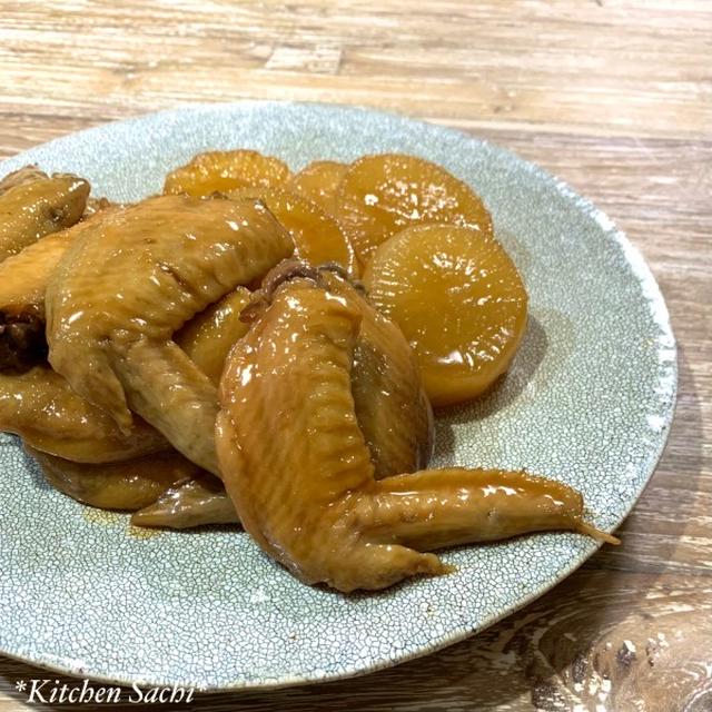 鶏手羽先と大根の甘辛煮♡【#簡単レシピ#煮物】