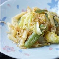 今こそ旬♪ 春きゃべつと桜エビのパスタ、のレシピ。