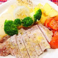 肉オーブン焼き と 水泳大会