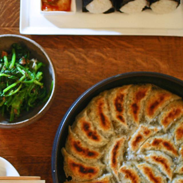 豆腐餃子とおにぎり
