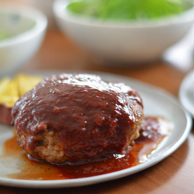 ハンバーグの作り置き晩ごはん。