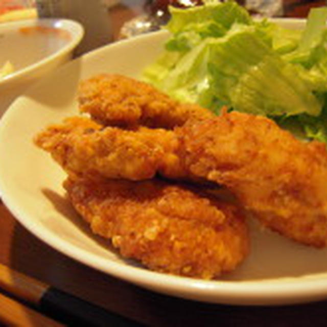 今日は鶏ささみのから揚げ～明日は。。。！！！