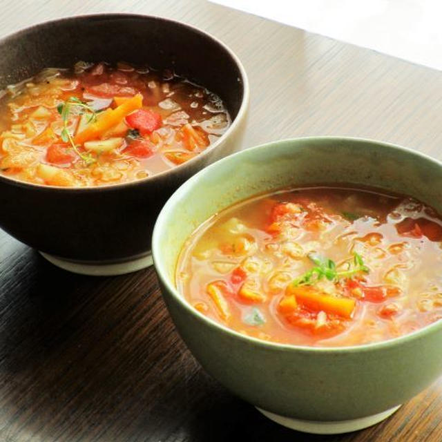 赤い野菜スープ