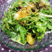 レタスと水菜のバーニャカウダ風サラダ