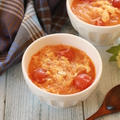 【レシピ】あったか簡単『トマトと卵のチゲ鍋風春雨スープ』