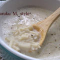 エノキの豆乳スープ＊カプチーノ仕立て～