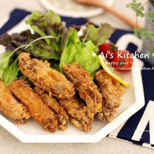 手羽中はお弁当に調度良いサイズ♡超簡単スパイシーフライドチキン＊