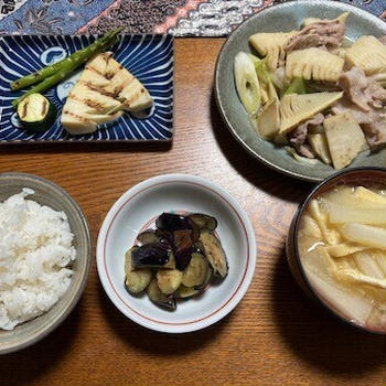 タケノコと豚肉の炒め煮