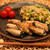 豚肉の梅しそ巻き、レタス炒め