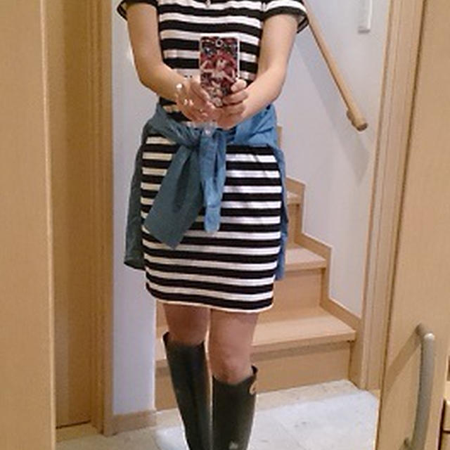 オールUNIQLOで雨の日コーデ