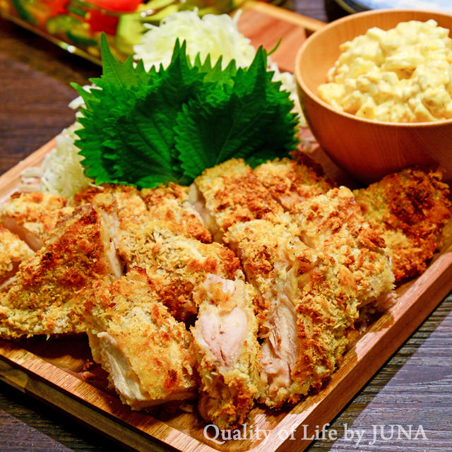 クイジナートでノンフライチキンカツ／JUNA夫さんの悩み！？