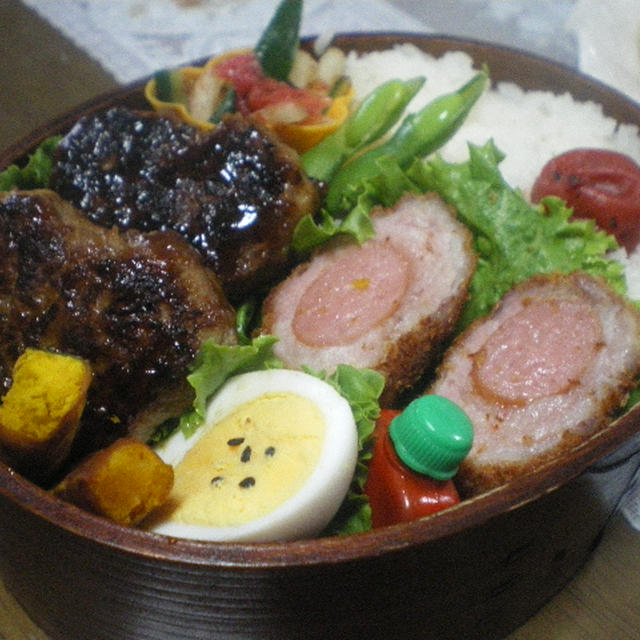 誕生日ですが、こんな弁当で…