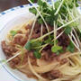 お昼にいかが？『甘辛ひき肉のパスタ』