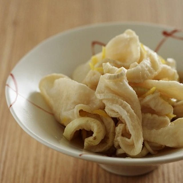 干し大根で柚子風味の甘酢漬け