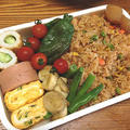 方針転換の炒飯弁当。風呂場で眠るきなこ