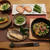 サーモンの西京焼き＆ハムカツの晩ご飯と　ようやく咲いた擬宝珠の花♪