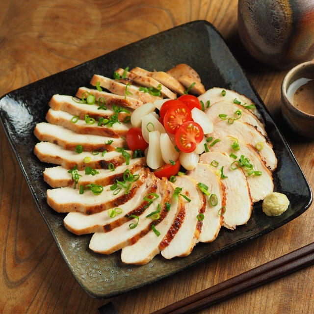 レシピブログ連載、鶏むね肉の塩辛ぽん酢焼き