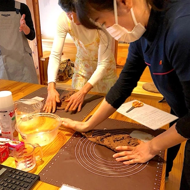 【開催報告】大阪市城東区野江＠moku-an様にて、バレンタインに！ココアミルクチョコパン作り