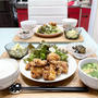 【献立】4人家族の晩ごはん/鶏の唐揚げ
