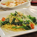 しらすと菜の花のパスタ　＆　ネギグラタン