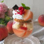 桃のレアチーズクリームパフェ（レシピあり）