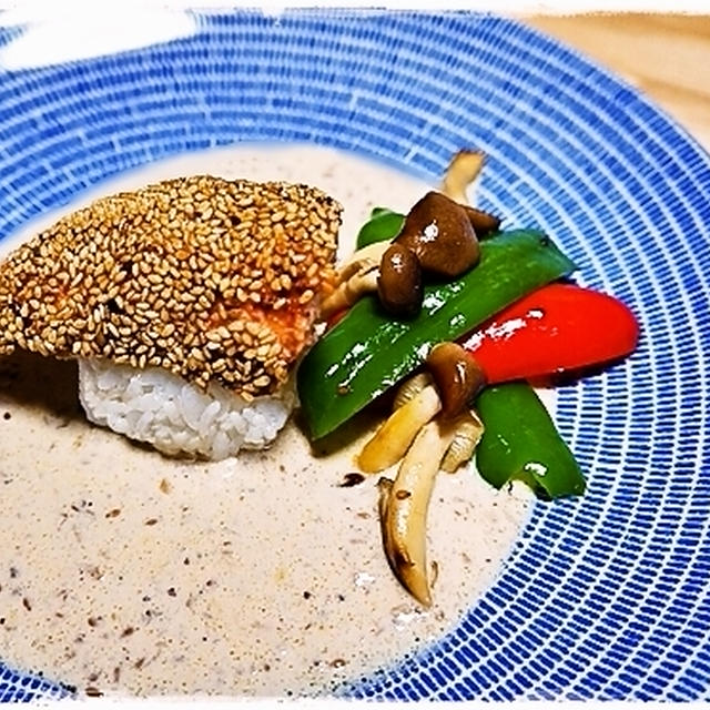 ■おもてなし♪おうちごはん『秋鮭のセサミソテー ジンジャーソース』( ･ω･)ﾉ■