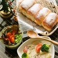 酒粕パン /　お腹すっきり！ササミと根菜のクリームシチュー