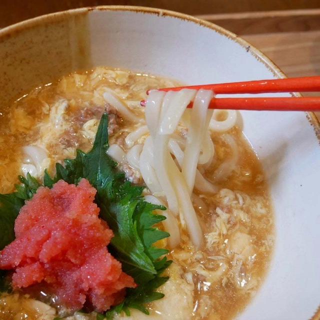 明太子たまごとじうどん、昨日の晩ごはん#本日のおうちごはん