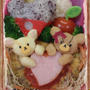 マッシュポテトでくまのがっこうのお弁当☆
