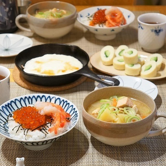 石狩汁とイクラ丼