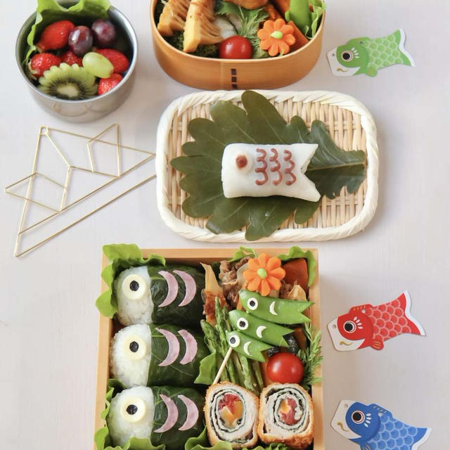 可愛いお弁当を旦那に持たせる嫌がらせ弁当「こいのぼりおにぎり編」