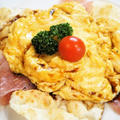 ■簡単５分で朝ご飯【ふわとろ変わりチーズオムレツ／茄子焼き再び＾＾】