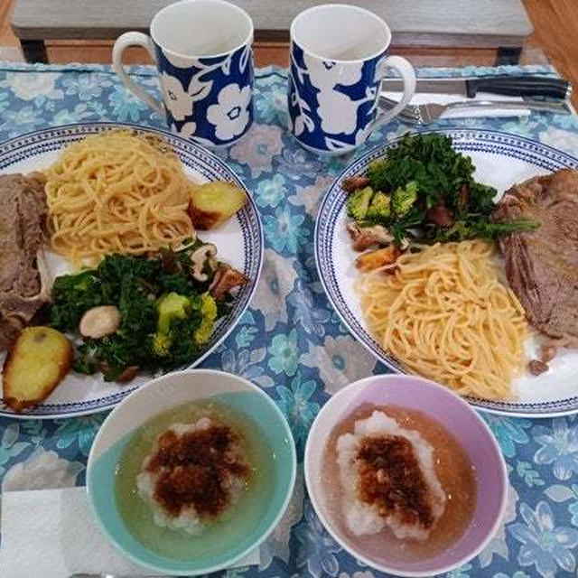 鏡餅にはやっぱりみかんは必要 ～ ステーキワンプレート