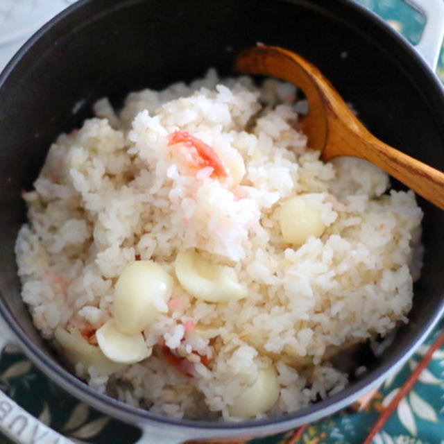 【レシピ】ゆりねと梅干しの炊き込みご飯