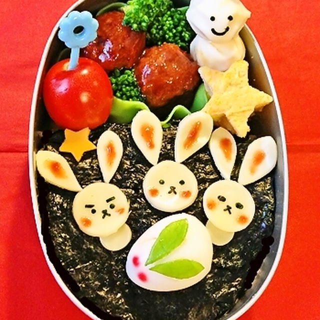 雪うさぎのお弁当