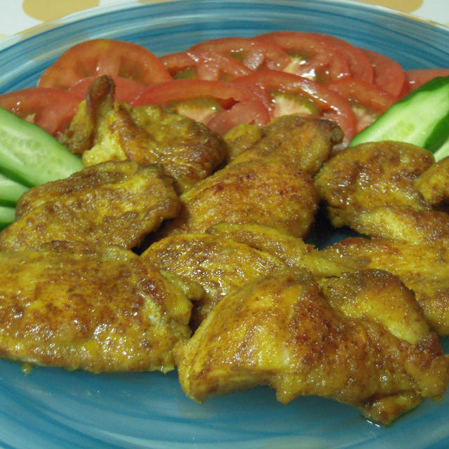 鶏肉のカレー風味ソテー