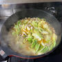 焼き野菜とお肉の坦々鍋、フライパンで