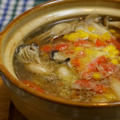 牡蠣の洋風味噌トマト鍋