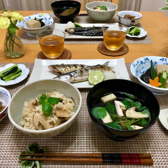 秋の味覚の晩ごはん♪