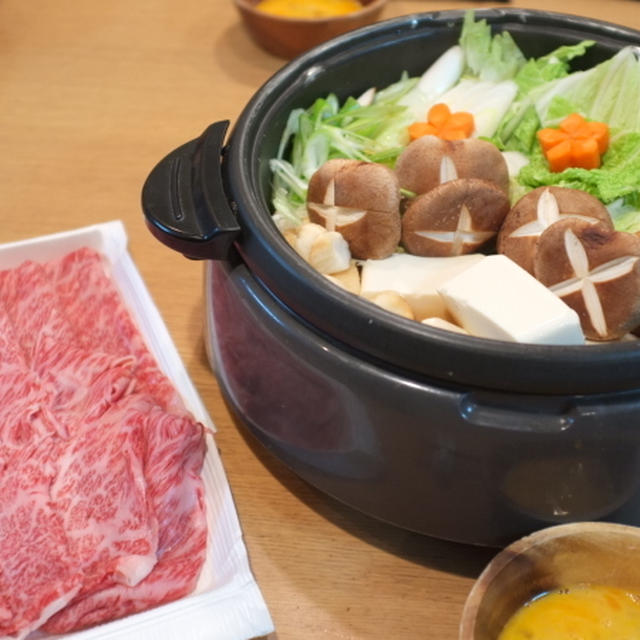 夕食☆すき焼き〜♪