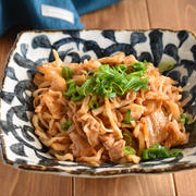切り干し大根と豚バラ肉のキムチ炒め煮