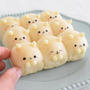 セリアのブラウニーケーキ型で♪白ねこちぎりパン♡
