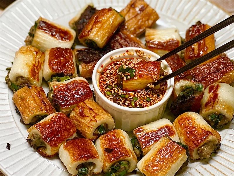 【レシピ】パクッと美味しい♬おつまみちくわ餃子♬